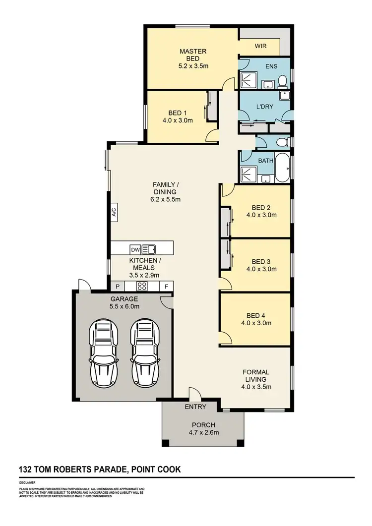 Floorplan of Homely house listing, 132 Tom Roberts Parade, Point Cook VIC 3030