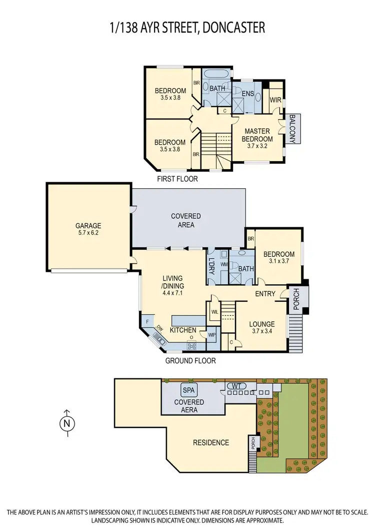 Floorplan of Homely townhouse listing, 1/138 Ayr Street, Doncaster VIC 3108