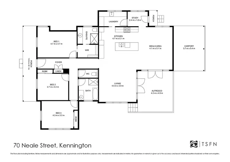 Floorplan of Homely house listing, 70 Neale Street, Kennington VIC 3550