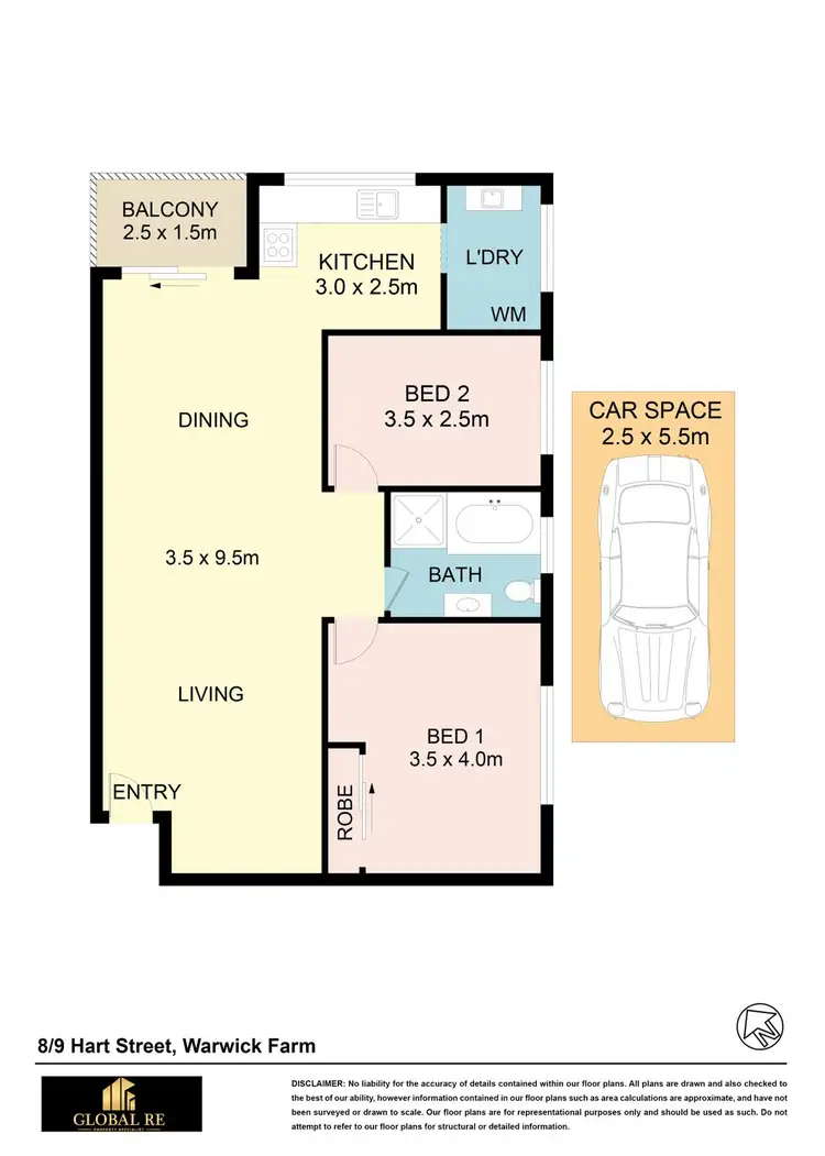 Floorplan of Homely unit listing, 8/9 Hart Street, Warwick Farm NSW 2170