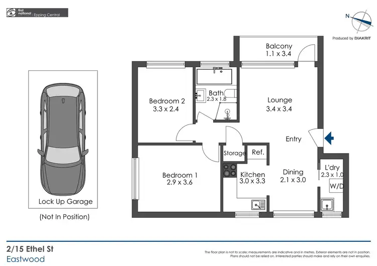 Floorplan of Homely unit listing, 2/15 Ethel Street, Eastwood NSW 2122