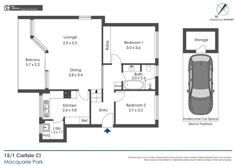 Floorplan of Homely unit listing, 15/1 Carlisle Close, Macquarie Park NSW 2113