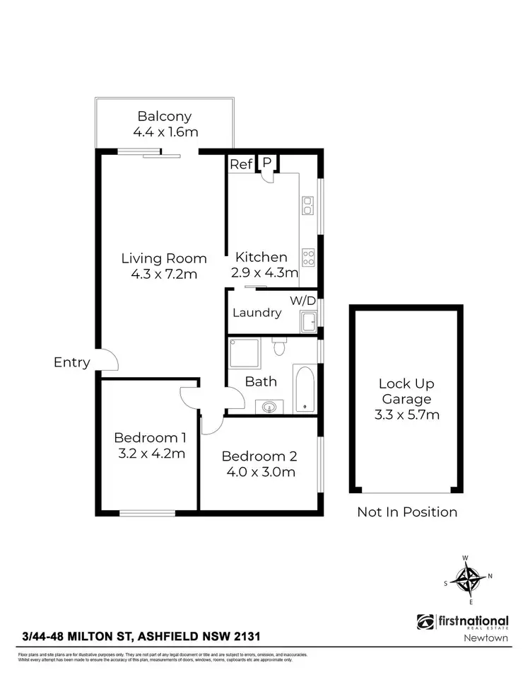 Floorplan of Homely apartment listing, 3/44-48 Milton Street, Ashfield NSW 2131