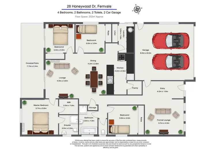 Floorplan of Homely house listing, 28 Honeywood Drive, Fernvale QLD 4306