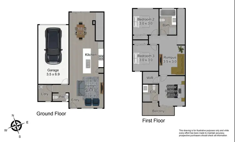 Floorplan of Homely townhouse listing, 44 Bridge Road, Officer VIC 3809
