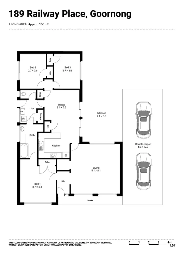 Floorplan of Homely house listing, 189 Railway Place, Goornong VIC 3557
