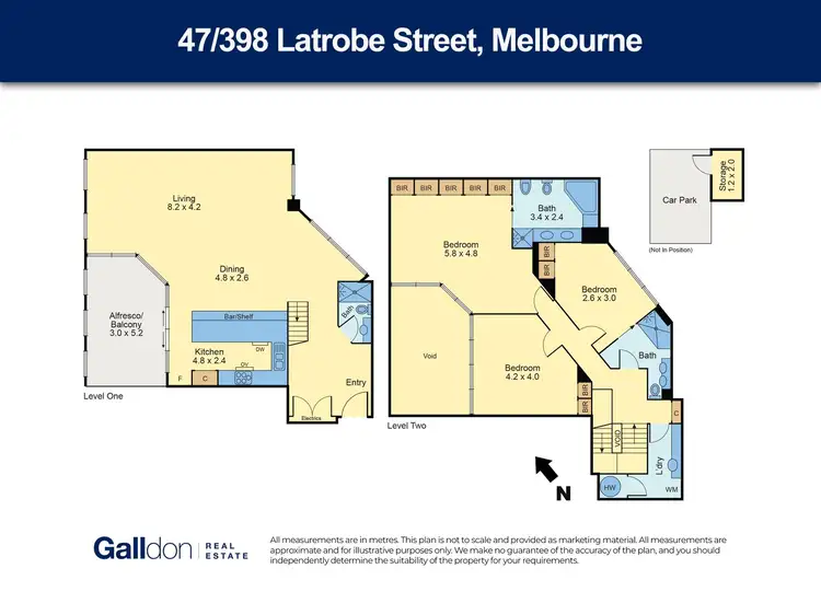 Floorplan of Homely apartment listing, 47/398 La Trobe Street, Melbourne VIC 3000