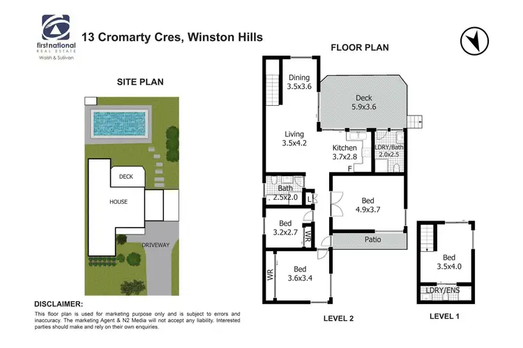 Floorplan of Homely house listing, 13 Cromarty Crescent, Winston Hills NSW 2153