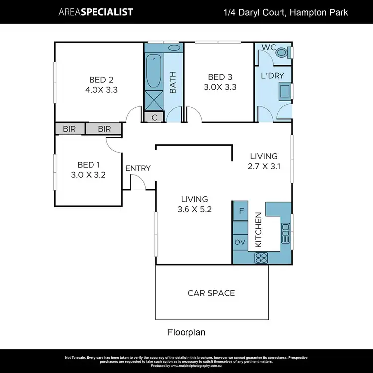 Floorplan of Homely unit listing, 1/4 Daryl Court, Hampton Park VIC 3976