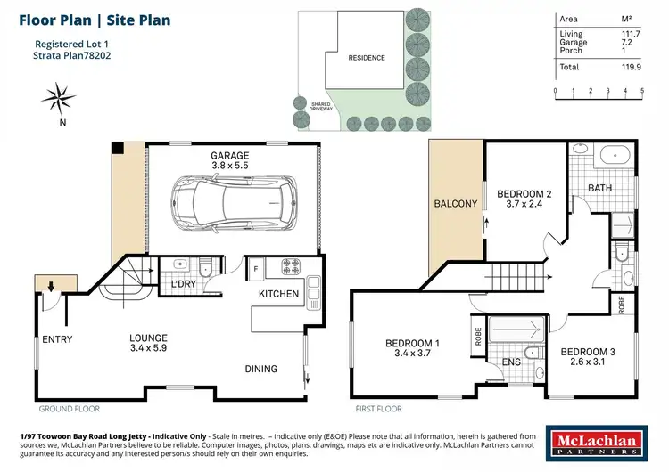 Floorplan of Homely townhouse listing, 1/97 Toowoon Bay Road, Toowoon Bay NSW 2261