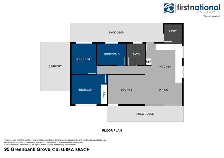 Floorplan of Homely house listing, 95 Greenbank Grove, Culburra Beach NSW 2540