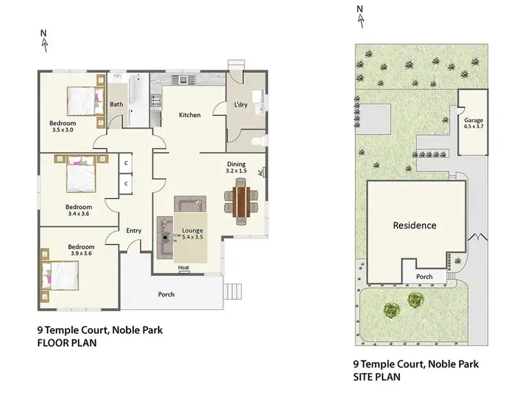 Floorplan of Homely house listing, 9 Temple Court, Noble Park VIC 3174