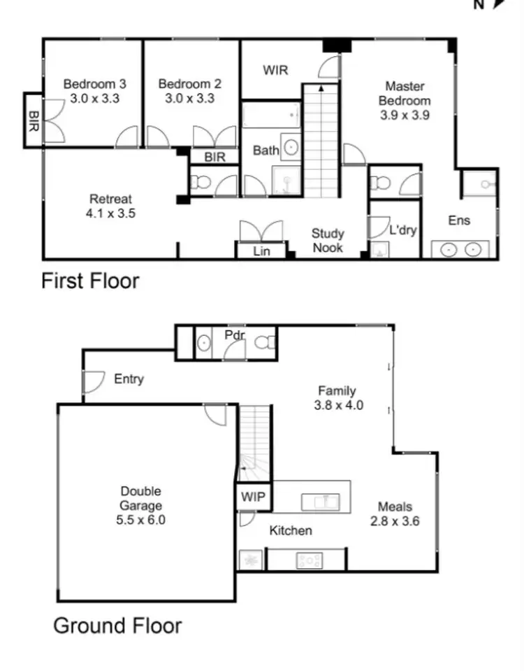 Floorplan of Homely townhouse listing, 63 Glenrose Boulevard, Clyde North VIC 3978