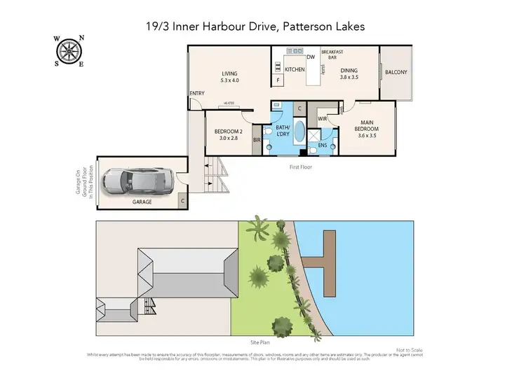 Floorplan of Homely unit listing, 19/3 Inner Harbour Drive, Patterson Lakes VIC 3197