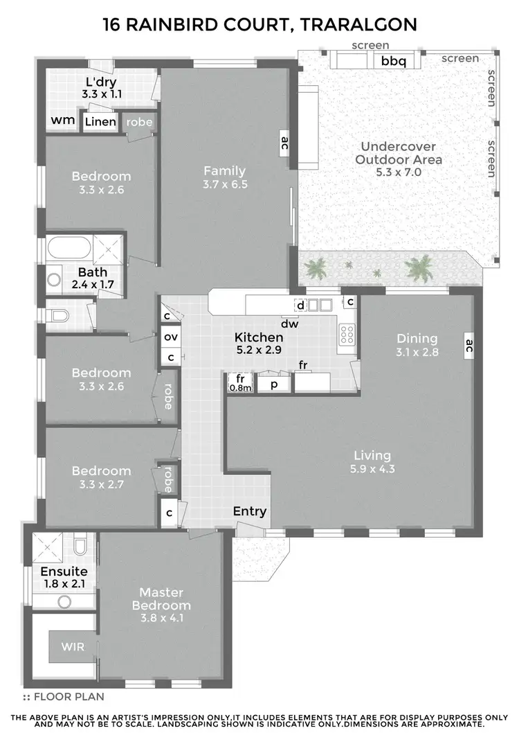 Floorplan of Homely house listing, 16 Rainbird Court, Traralgon VIC 3844