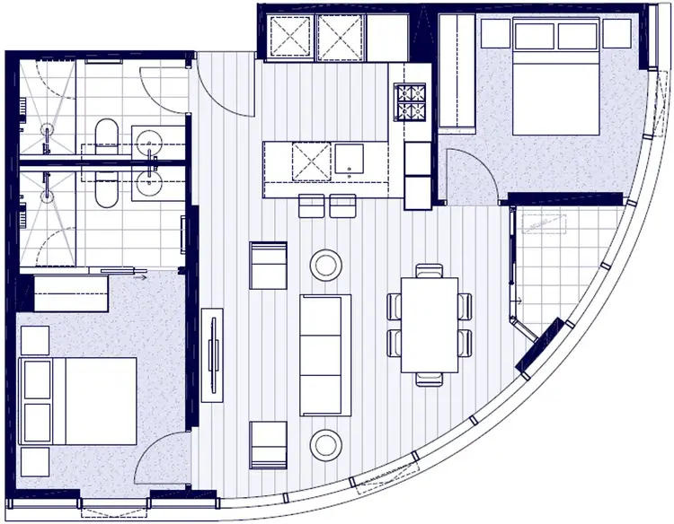 Floorplan of Homely apartment listing, 2012/105 Batman Street, West Melbourne VIC 3003