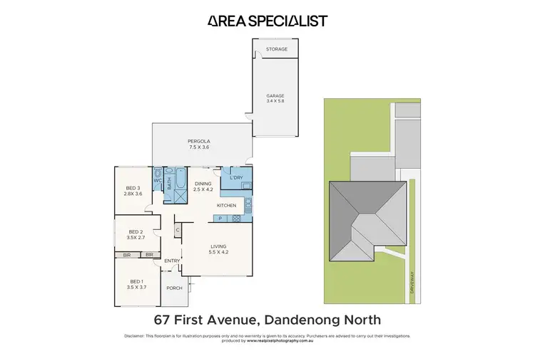 Floorplan of Homely house listing, 67 First Avenue, Dandenong North VIC 3175