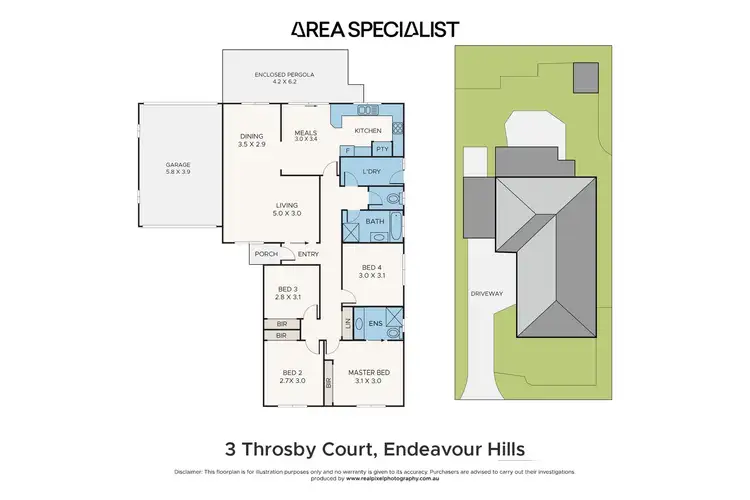 Floorplan of Homely house listing, 3 Throsby Court, Endeavour Hills VIC 3802