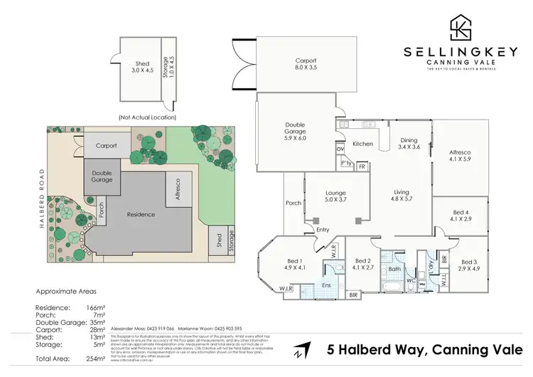 Floorplan of Homely house listing, 5 Halberd Way, Canning Vale WA 6155