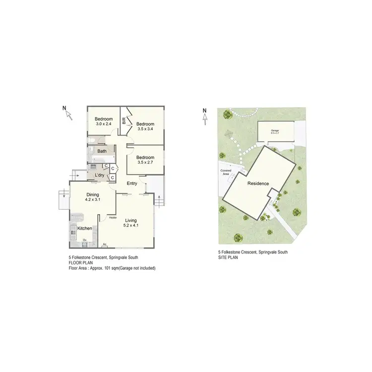 Floorplan of Homely house listing, 5 Folkestone Crescent, Springvale South VIC 3172
