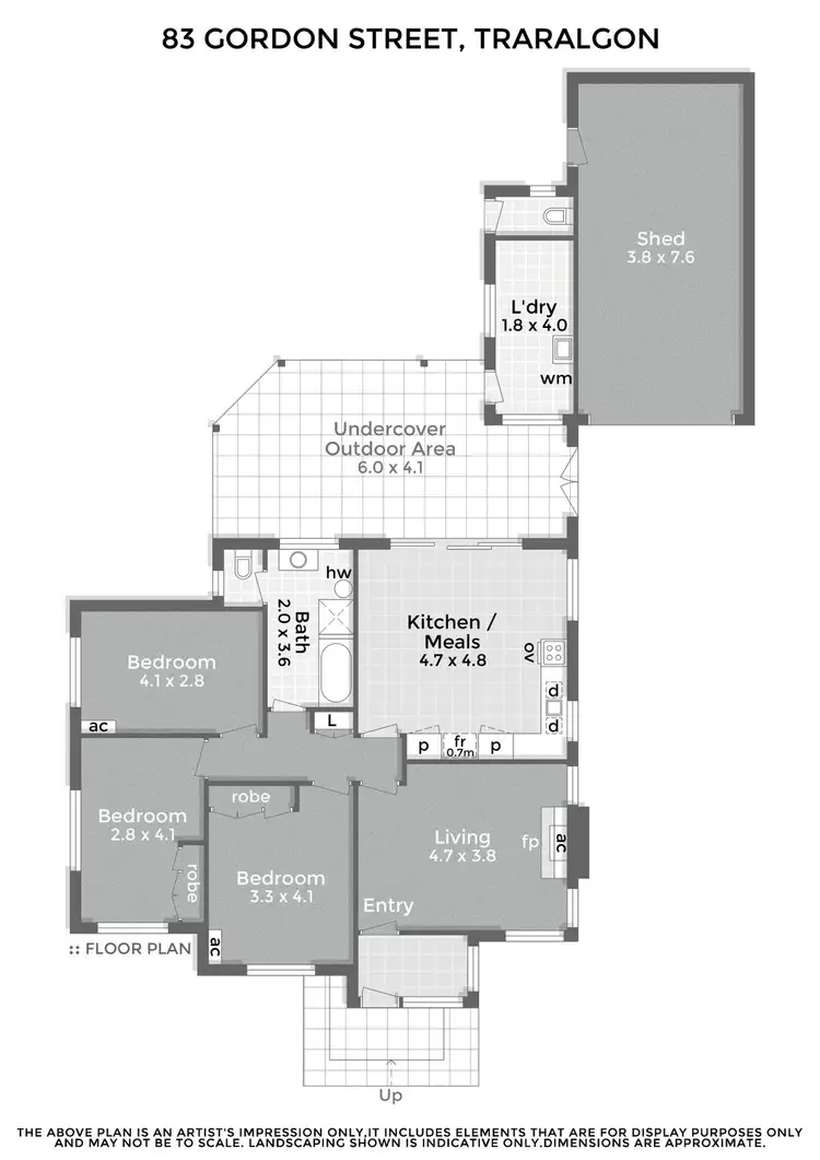 Floorplan of Homely house listing, 83 Gordon Street, Traralgon VIC 3844