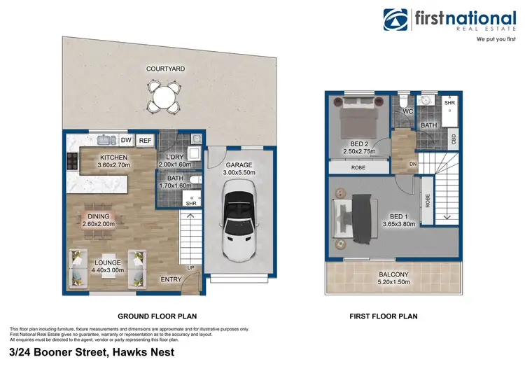 Floorplan of Homely townhouse listing, 3/24 Booner Street, Hawks Nest NSW 2324
