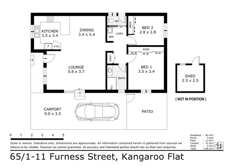 Floorplan of Homely retirement listing, 65/1- 31 Furness Street, Kangaroo Flat VIC 3555