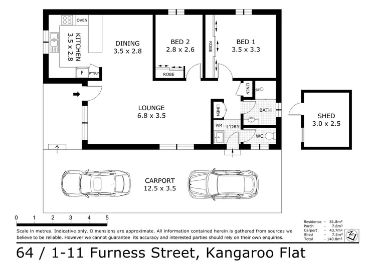 Floorplan of Homely retirement listing, 64/1-11 Furness Street, Kangaroo Flat VIC 3555