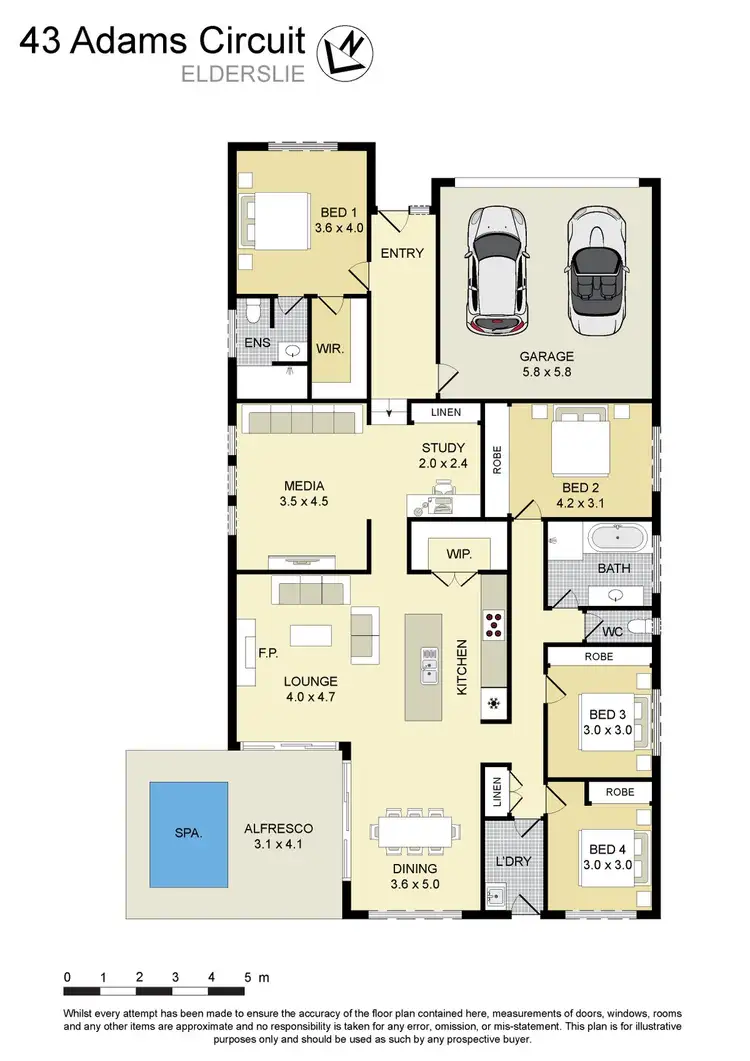 Floorplan of Homely house listing, 43 Adams Circuit, Elderslie NSW 2570