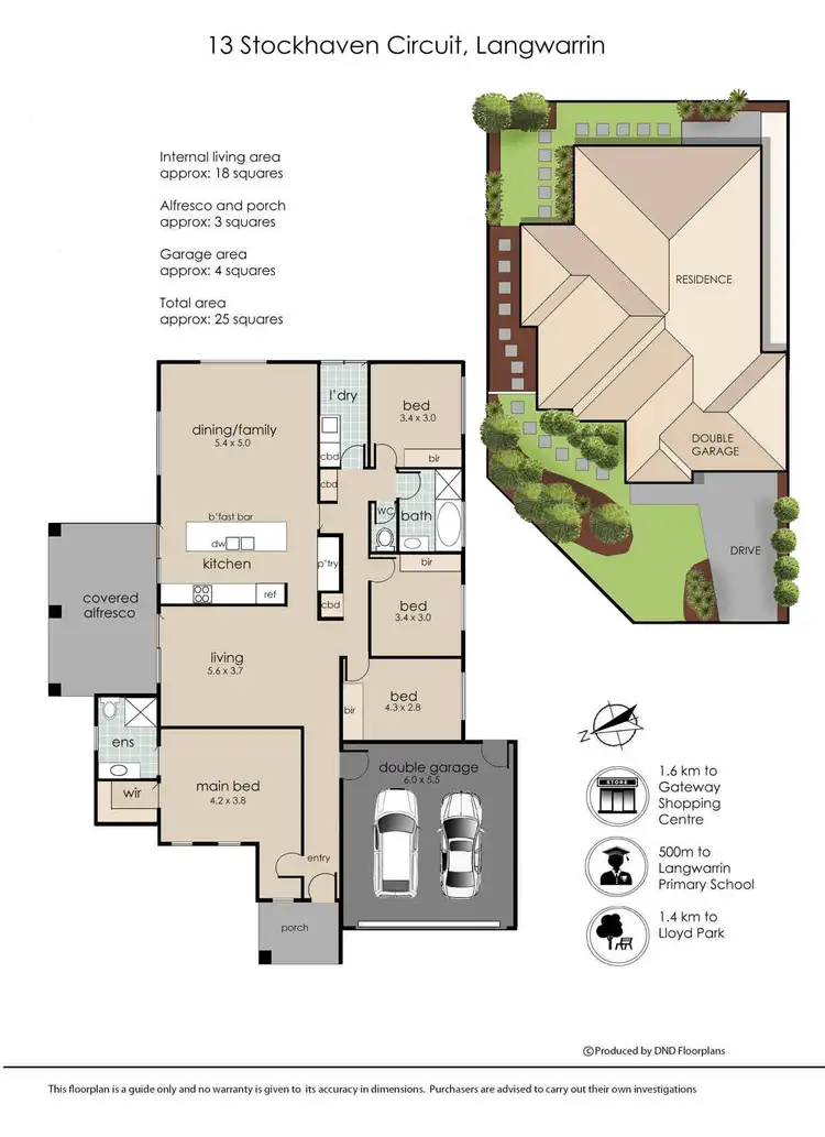 Floorplan of Homely house listing, 13 Stockhaven Circuit, Langwarrin VIC 3910