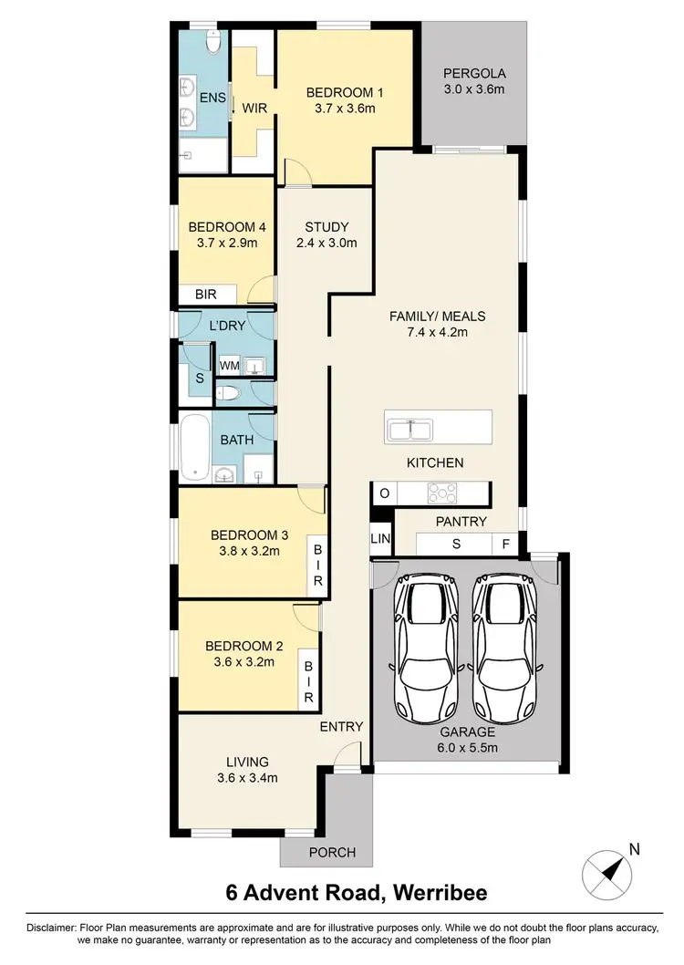 Floorplan of Homely house listing, 6 Advent Road, Werribee VIC 3030