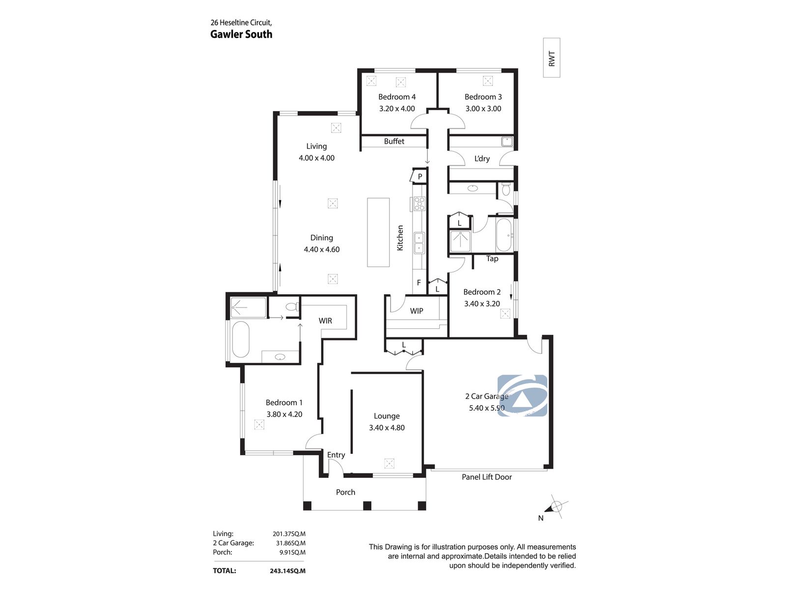 Floorplan of Homely house listing, 26 Heseltine Circuit, Gawler South SA 5118