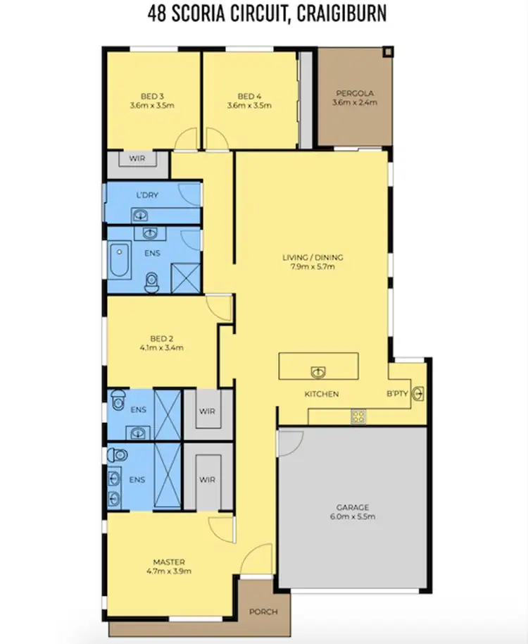 Floorplan of Homely house listing, 48 Scoria Circuit, Craigieburn VIC 3064