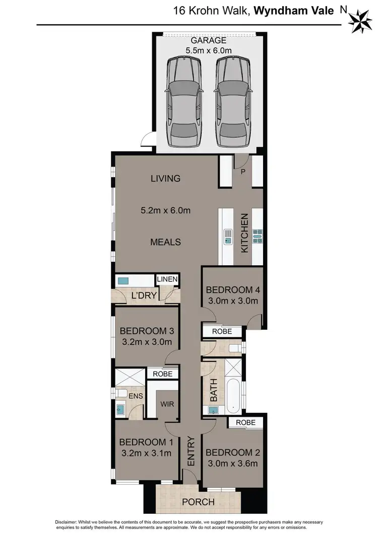Floorplan of Homely house listing, 16 Krohn Walk, Wyndham Vale VIC 3024