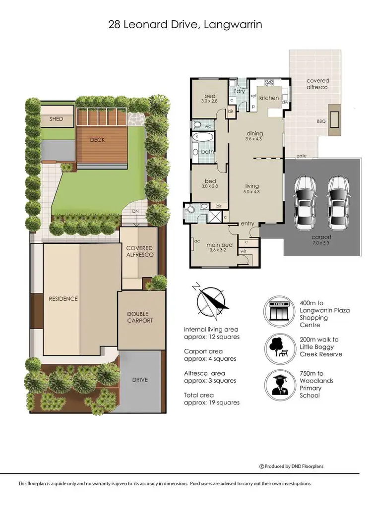 Floorplan of Homely house listing, 28 Leonard Drive, Langwarrin VIC 3910