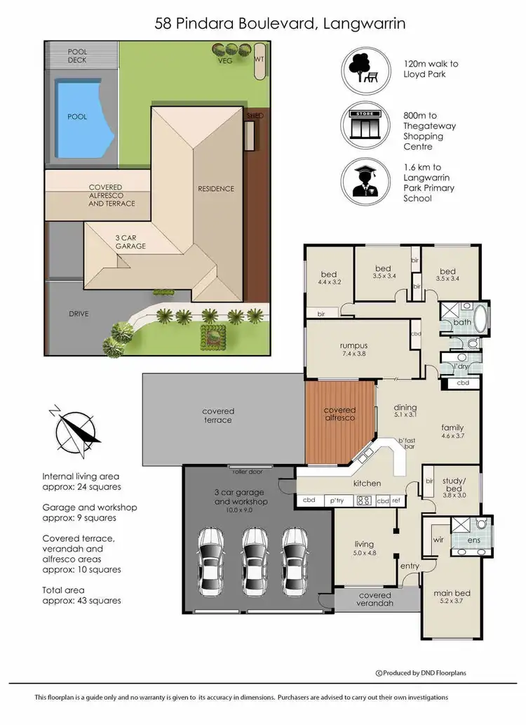 Floorplan of Homely house listing, 58 Pindara Boulevard, Langwarrin VIC 3910