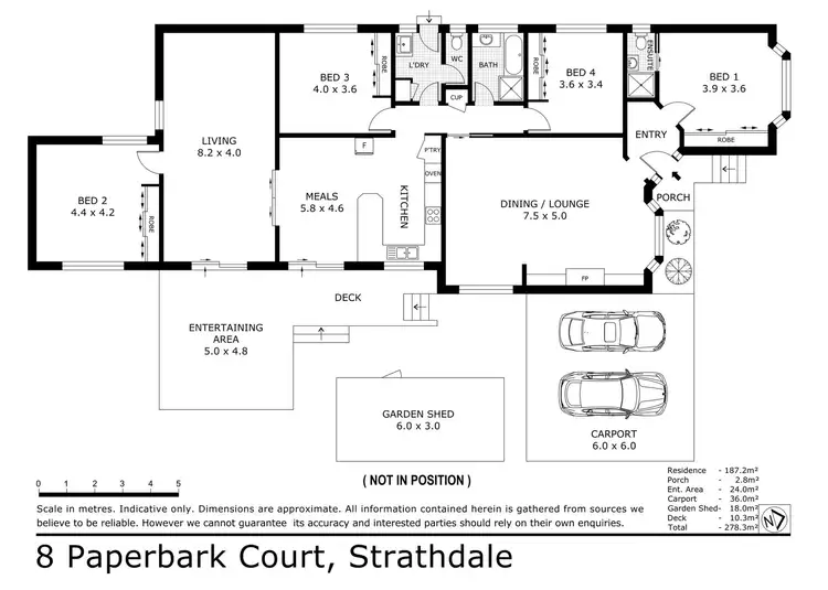 Floorplan of Homely house listing, 8 Paperbark Court, Strathdale VIC 3550