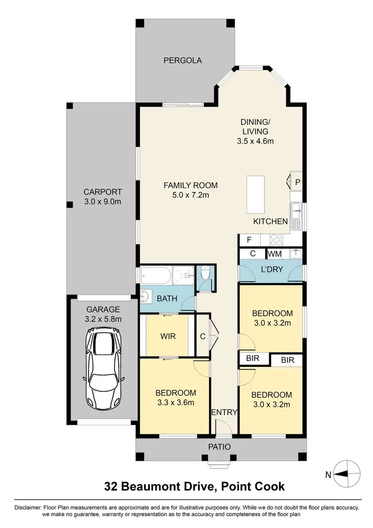 Floorplan of Homely house listing, 32 Beaumont Drive, Point Cook VIC 3030