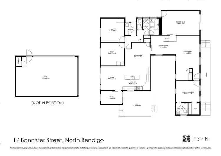 Floorplan of Homely house listing, 12 Bannister Street, North Bendigo VIC 3550