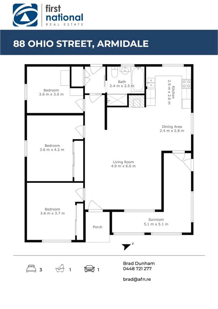 Floorplan of Homely house listing, 88 Ohio Street, Armidale NSW 2350