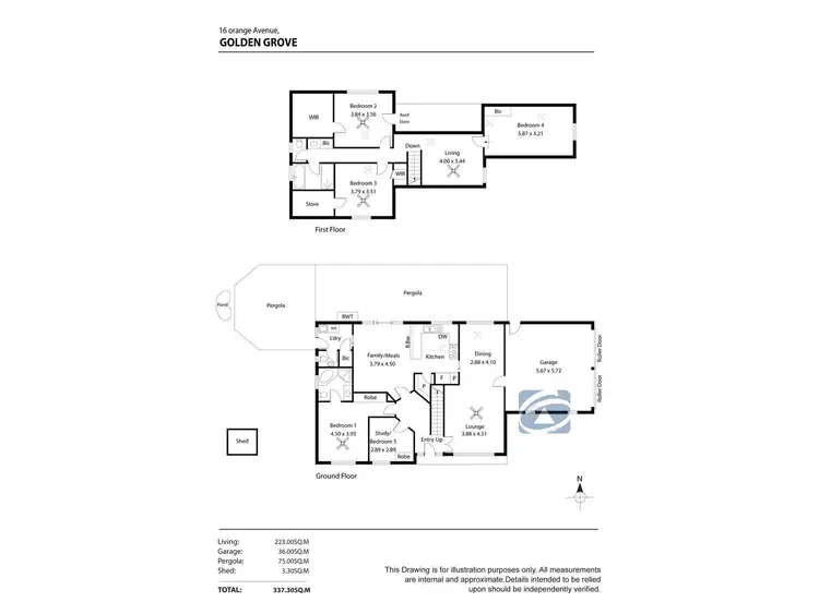 Floorplan of Homely house listing, 16 Tangerine Court, Golden Grove SA 5125
