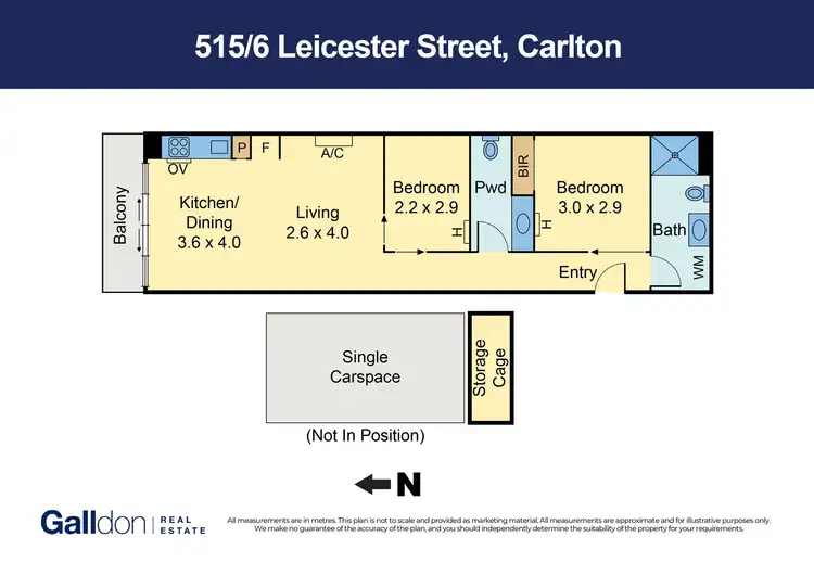 Floorplan of Homely apartment listing, 515/6 Leicester Street, Carlton VIC 3053