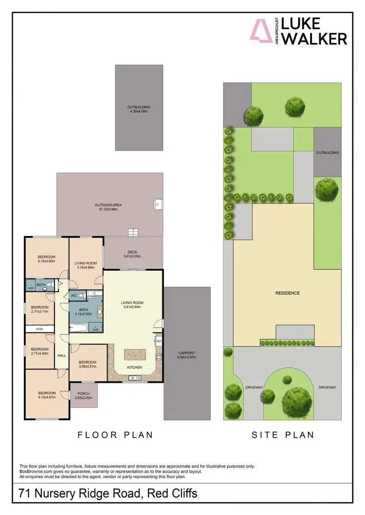 Floorplan of Homely house listing, 71 Nursery Ridge Road, Red Cliffs VIC 3496