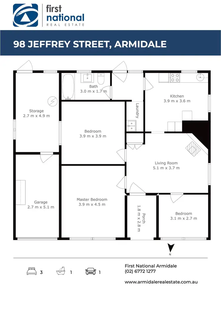 Floorplan of Homely house listing, 98 Jeffrey Street, Armidale NSW 2350
