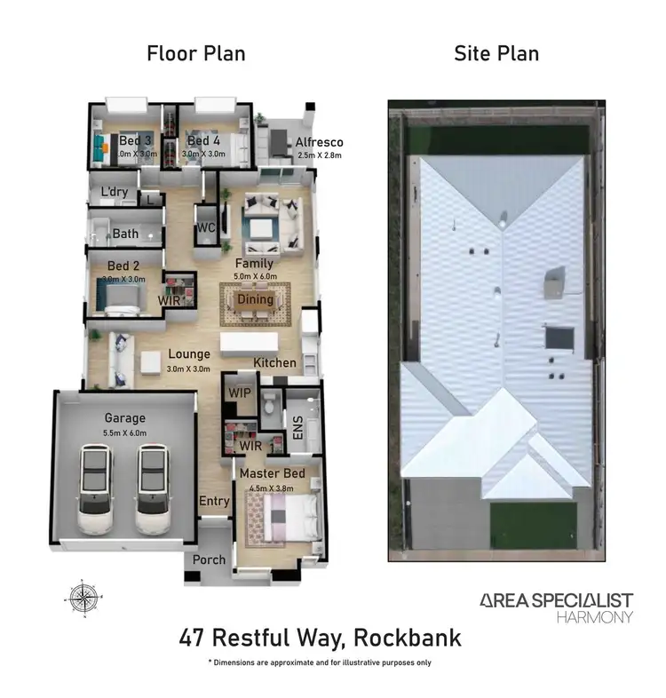 Floorplan of Homely house listing, 47 Restful Way, Rockbank VIC 3335