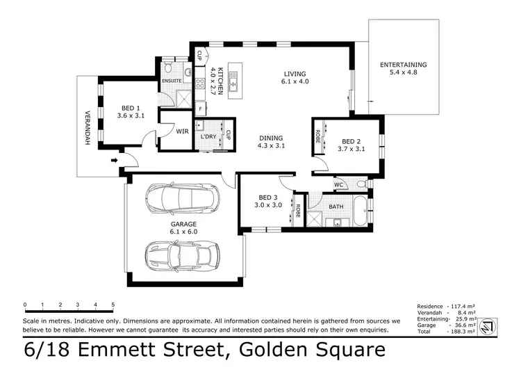 Floorplan of Homely house listing, 6/18A Emmett Street, Golden Square VIC 3555