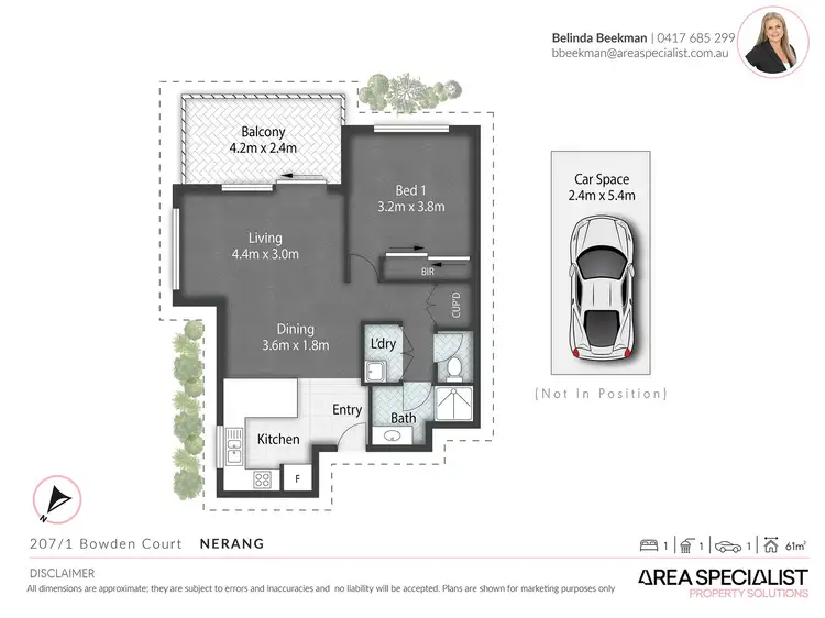 Floorplan of Homely unit listing, 207/1 Bowden Court, Nerang QLD 4211