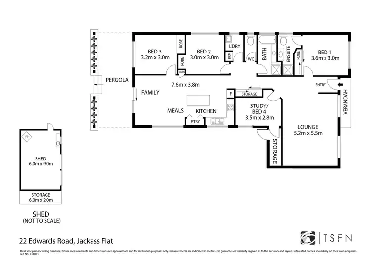 Floorplan of Homely house listing, 22 Edwards Road, Jackass Flat VIC 3556