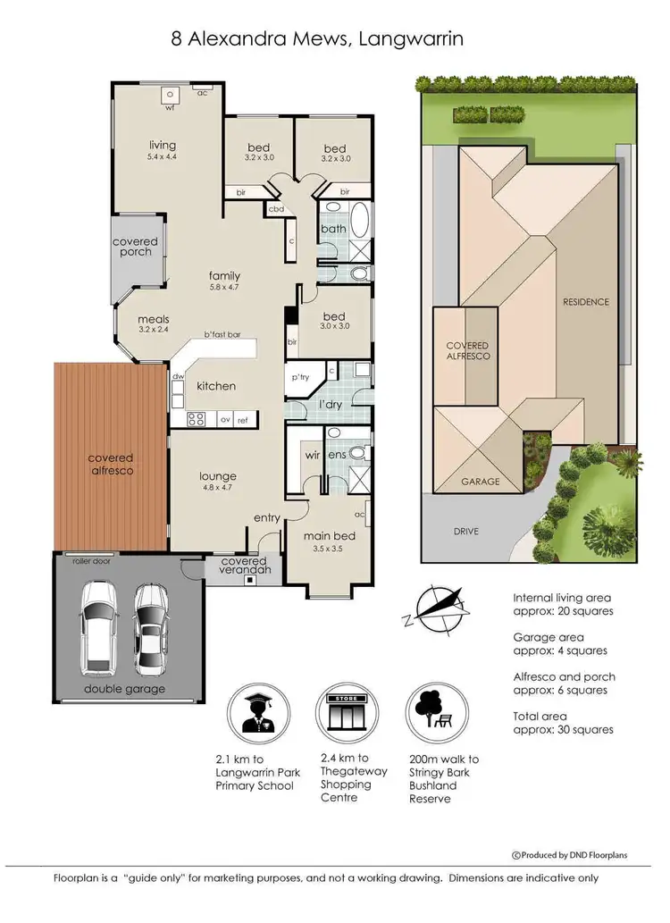 Floorplan of Homely house listing, 8 Alexandra Mews, Langwarrin VIC 3910