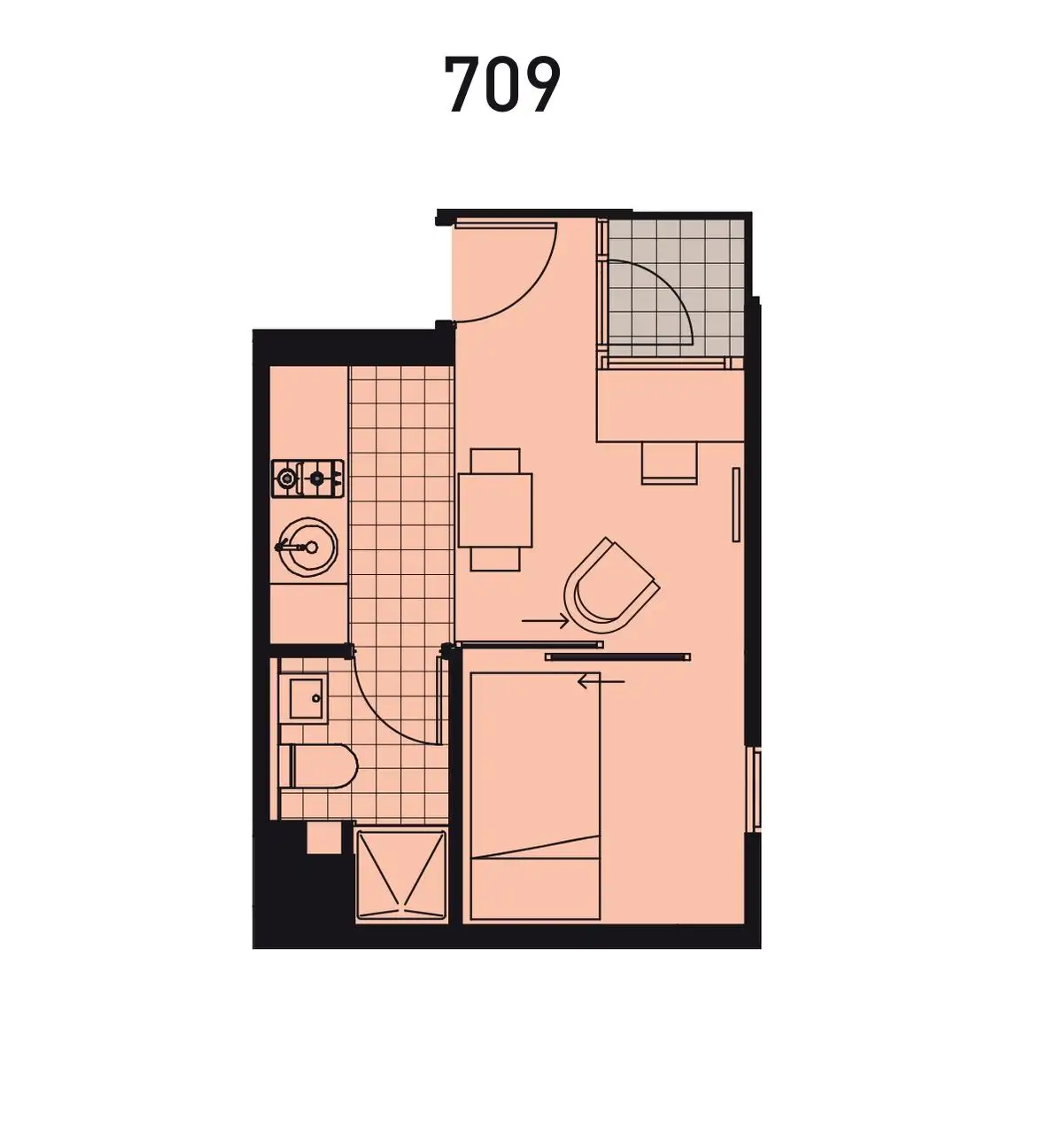 Floorplan of Homely apartment listing, 709/K13 Raleigh Street, Windsor VIC 3181
